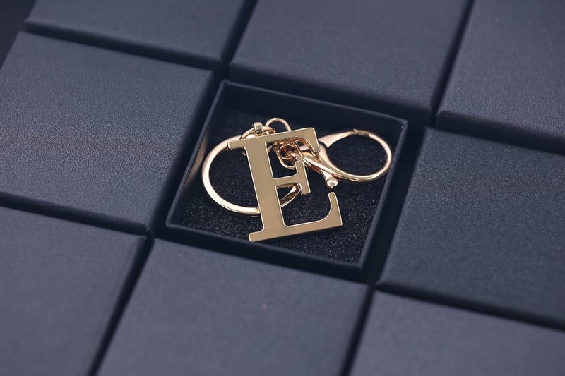 LAXPICOL Gold Letter A-Z Keychain for Women Bag Charms Purse Charms For Handbags Metal Alphabet Initial Letter Keychain - Image 5